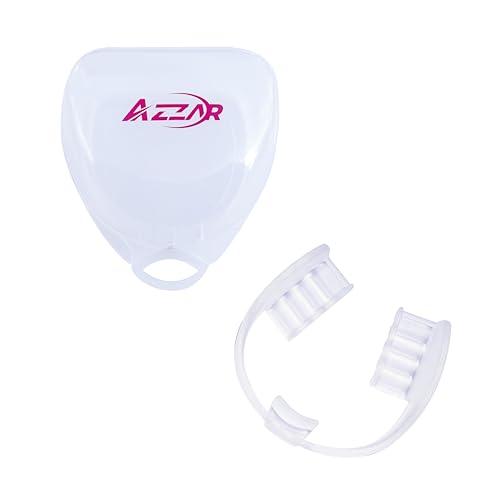 AZZAR - Powerlifting Paradenti Trasparente, sicuro per allenamenti di forza, con box portatile