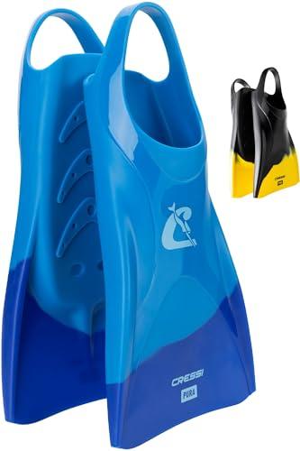 CRESSI Pura Fins - Pinne Pocket Unisex in Silicone Nero/Giallo per Nuoto e Snorkeling, L - 43/45 EU