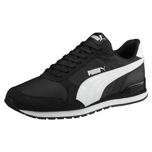 PUMA Unisex ST Runner v2 NL Sneakers, Puma Black-Puma White, 42 EU