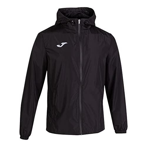 Joma 102235.100.L Giacca Impermeabile, Elite VIII, Nero