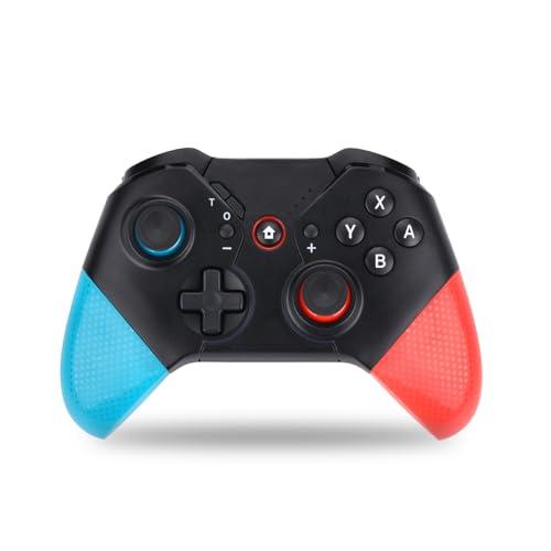 NK Telecomando PRO Switch Wireless Pro Switch Controller con Funzione Macro/Wake/Turbo/Gyro Axis/Doppia Vibrazione/RGB Light - Colore Nero/Rosso/Blu