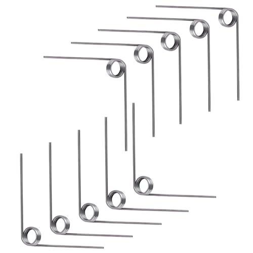 Qrity 10 Pezzi Molle in Acciaio Inossidabile, Molla a V Torsione Molla, Diametro del Filo di 0,5mm, 4,5mm OD, 3 Giri, Angolo di 90°, per Progetti di Riparazione