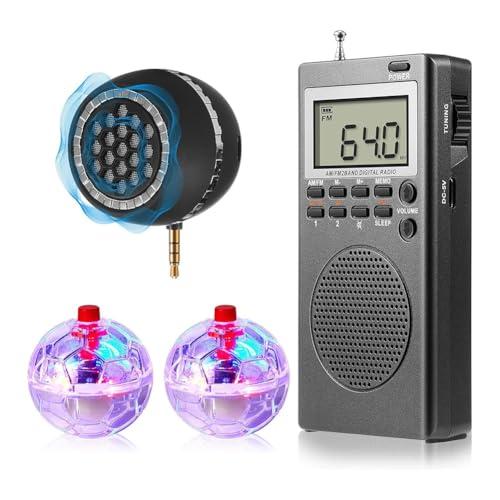 Sujurio Kit di attrezzature per scatola spirituale 4 pezzi con 2 LED Cat Ball 1 Spirit Box Altoparlante Paranormale Attrezzature Kit Ufficio Esterno