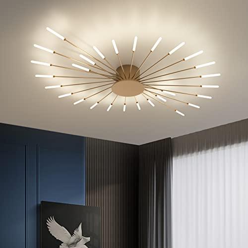 Plafoniera moderna a LED 28 teste Lampada da soffitto a incasso in oro Lampadari con paralume in acrilico per camera dei bambini Camera da letto Soggiorno Luce a forma di fiore neutra 4000K