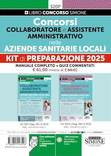 Concorsi collaboratore e assistente amministrativo nelle Aziende Sanitarie Locali. Kit di preparazione 2025