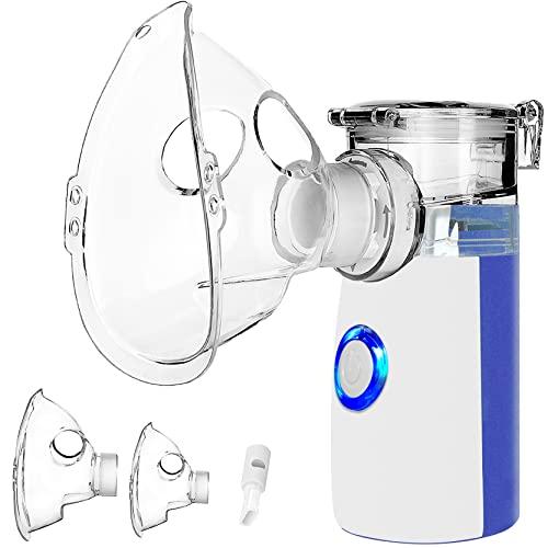 Aerosol Portatile per Bambini e Adulti Aerosol Ultrasuoni Aerosol Silenzioso Inalatore Aerosol con Maschere e Ugello, Nessuna batteria, Basso Rumore