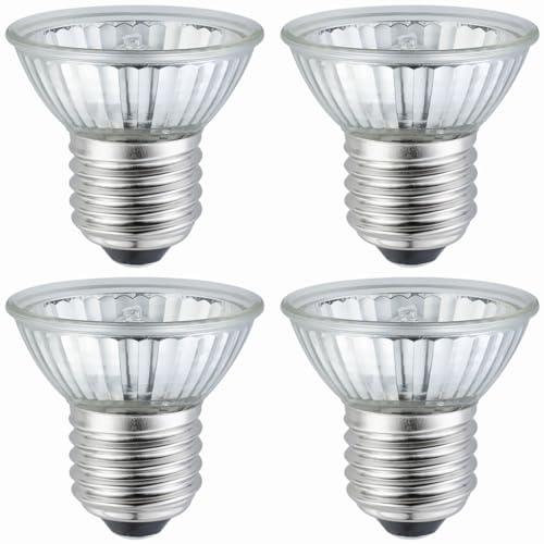 YEGRUEB Lampadina UVB UVA per rettili e anfibi, 4 lampadine da 25W, Warm White, Alogena, Efficiente, 2000 ore di durata