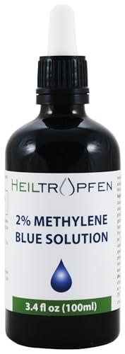 Alta concentrazione 2% Soluzione di blu di metilene - 100 ml | Purezza ultra elevata | USP Ingredienti di grado farmaceutico - Testato da terze parti | Senza formaldeide | Methylene | Heiltropfen®