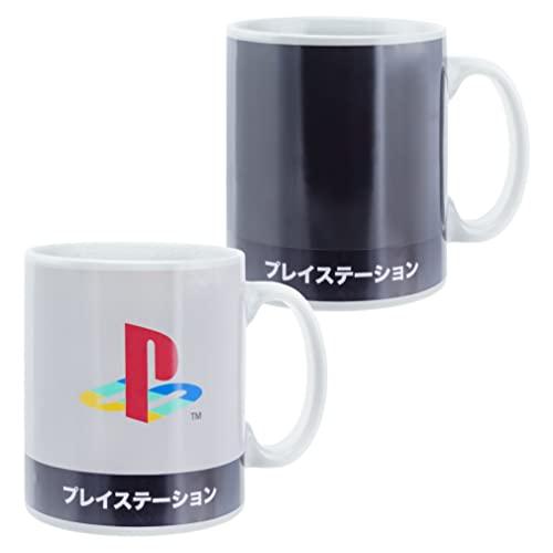 Paladone Playstation Heritage PP8981PS - Tazza da caffè in ceramica, cambia colore, 550 ml, multicolore