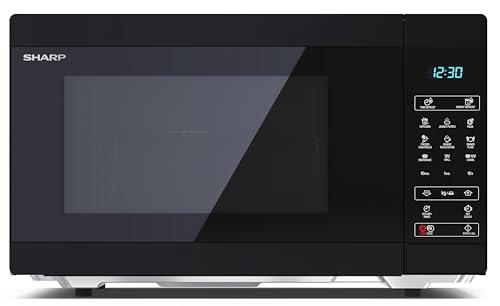 SHARP MG81EB forno a microonde con griglia (forno a microonde: 900 W, grill: 1100 W, 11 livelli di potenza, funzione scongelamento, dimensioni: 512 x 300 x 396 cm, camera di cottura smaltata in