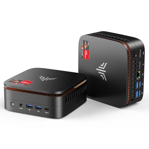 NiPoGi Pinova P1 Mini PC ΑΜD 4300U(Max 3.7GHz, 4C/4T, Migliore di 3500U/N150/N97),16GB DDR4 512GB SSD Mini Desktop Computer, Triplo Display DP 1.4+HDMI 2.0+USB 3.2 Type-C 4K@60Hz/WiFi 5/BT4.2