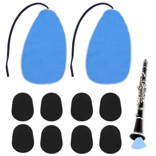 KSJEHW Panno di Pulizia per Clarinetto e Sax, 8 Pezzi Saxophone Boccaglio Cuscino per Pulire la Parte Interna