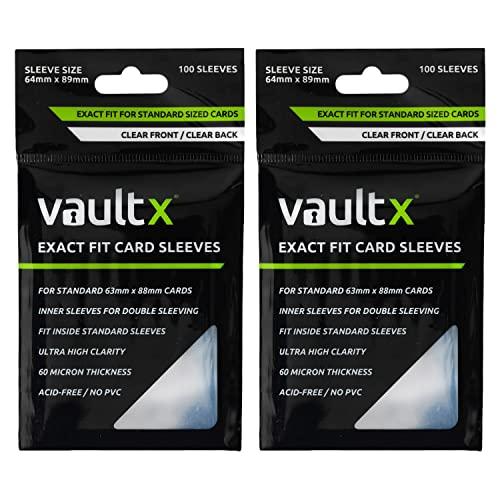 Vault X Bustine Protettive a Misura Esatta, Morbide, Alta Trasparenza, Bustine Interne Perfette, per Giochi di Carte Collezionabili, Sport, TCG (Confezione da 200)