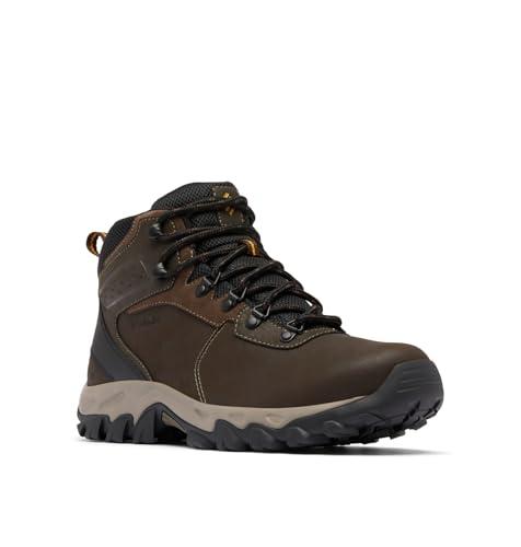 Columbia Newton Ridge Plus 2 Wp, Scarponi da trekking ed escursionismo impermeabili a vita media Uomo, Cordovan/Squash, 45 EU