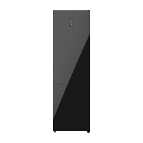 Cecotec Frigorifero Combi 2 Porte in Vetro Bolero CoolMarket Combi 356 Black Glass D. 356 L, Altezza 200 cm, Larghezza 60 cm, Basso Consumo, Sistema Multi Air Flow, Total No Frost