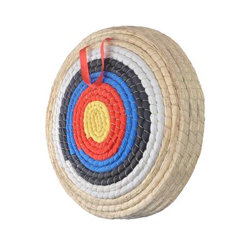 Disco di tiro con l'arco realizzato a mano, disco di paglia tradizionale per freccia e arco, adatto per archi ricurve, disco lungo - uso esterno (3 strati)