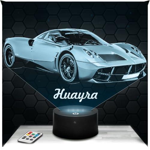 Lampe de chevet, Veilleuse Tactile Voiture sportive Aventador Lampe 3D LED illusion, Idée cadeau Noël anniversaire garçon et fille Lampe de nuit chambre d'enfant ou adulte TOP