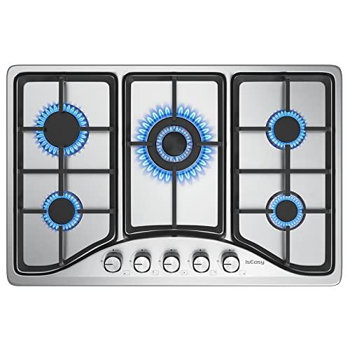 Piano Cottura a Gas (Acciaio Inossidabile -Piano Cottura 5 Fuochi)