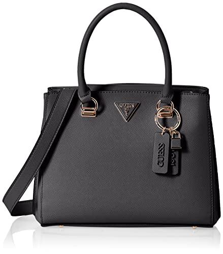 GUESS Noelle Girlfriend Satchel, Borsa Donna, Black, Unica
