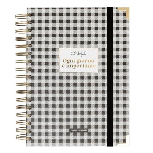 Mr. Wonderful Agenda Office 2025 Giornaliera - Ogni giorno è importante - Include 8 Fogli di Adesivi e Blocchetti di Note Adesive con Diverse Forme