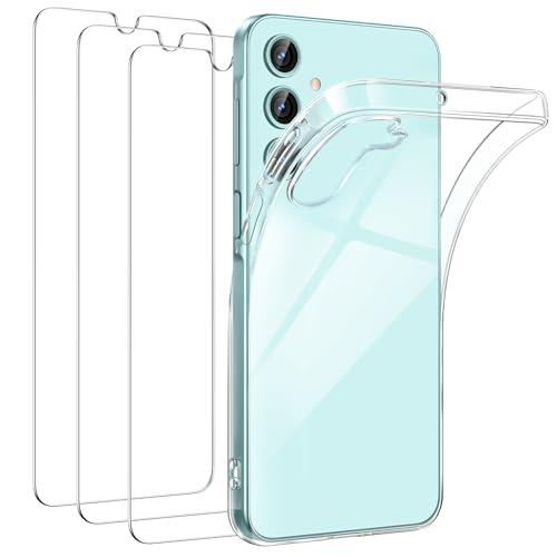 FLLAO Cover Compatibile con Samsung Galaxy A16 5G/4G con 3 Pellicola Vetro Temperato, Custodia Trasparente Ultra Sottile Silicone TPU Morbido Case Protettivo Trasparente