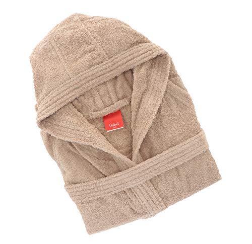 Gabel - Accappatoio adulto unisex in spugna di puro cotone idrofilo, tinta unita, peso spugna 380 gr/mq, ampie tasche, cintura e pratico cappuccio, anche come vestaglia.