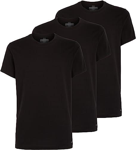 Calvin Klein S/S CREW NECK 3PK 000NB4011E, Uomo, Nero (Black), S