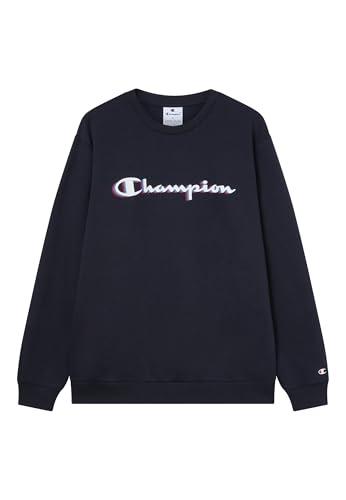 Champion Uomo Legacy Man - Felpa Big Logo, Blu, L, Blu (Bs501), L