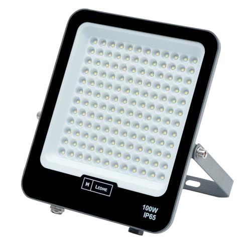M Ledme - Faretto Proiettore Led Napoli Plus 100W, 12.000 lumen, IP65 dimmerabile, Colore Luce Calda (3000k), illuminazione esterna, uso per giardino, cortili, parcheggio, hotel, navi ecc. LM6812