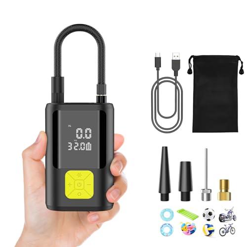 Ockwred 6000mAh Mini Compressore Aria Portatile Auto, 150PSI Gonfiatore Bici Elettrico con Schermo LCD Digitale e Torcia LED, Pompa Elettrica per Bicicletta, Auto, Moto, Monopattino, Palloni