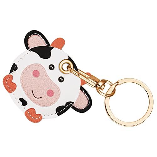 AXFEE Airtags Portachiavi in PU Pelle, Porta Air Tag per GSP Apple, Airtag Cover per Chiavi Zaini e Animale, Portatile, Anti-graffio, Mantiene un Segnale Forte- Ape/Fragola/Limone/Orso ecc.