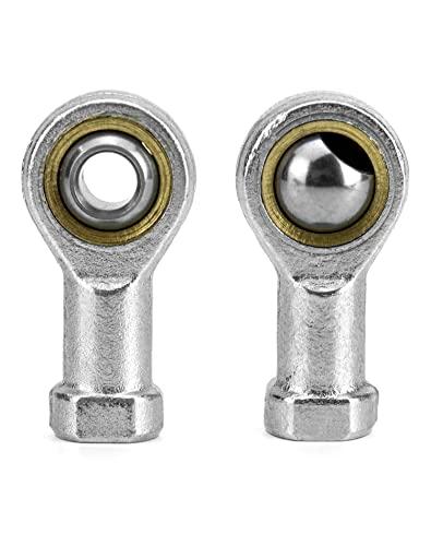 QWORK® 2 Pz 8mm Cuscinetto Estremità Stelo, M8 x 1.25 Rod End Bearing Filettatura Femmina Autolubrificante