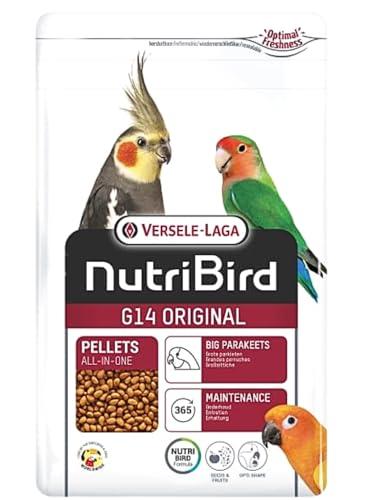 Versele-Laga Nutribird G14 | 1 kg | Mangime di mantenimento per pappagalli adulti | Pellet estrusi | Per supportare la flora intestinale e il piumaggio | Consigliato dai veterinari