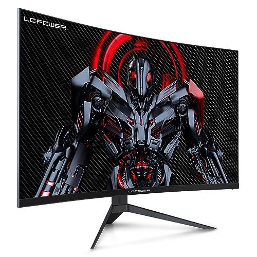 LC-Power Monitor Gaming 27 Pollici, Curvo 1500R QHD 2560x1440, 165Hz, 1ms, VA, FreeSync & G-Sync, HDR 10, Inclinazione Regolabile, HDMI 2.1, DisplayPort 1.4, LC-M27-QHD-165-C