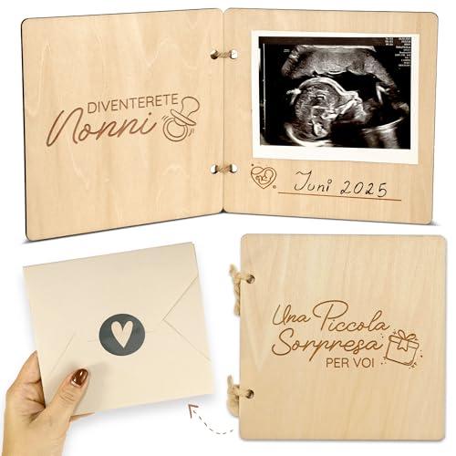 Annuncio gravidanza ai nonni e alla zia - Diventerete nonni - Diventerai zia - Idee per annunciare una gravidanza con dolcezza - Sorpresa gravidanza con ecografia | Mikito
