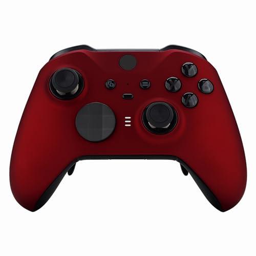 eXtremeRate Cover Custodia per Xbox Elite Series 2 Controller Model 1797,Copertura Frontale Scocca Guscio Ricambio per Xbox Elite Series 2 Controller Wireless Core&2 Anelli-Rosso Scarlatto