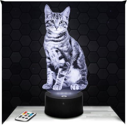 Lampephoto.fr - Lampada 3D di Gatto, Decorazione Animale, Gattino, Felino, Idea Regalo per Uomo e Donna, oggetto Gatto, Luce Notturna per Adulti, Decorazione per La Camera, Idea Regalo Originale TOP