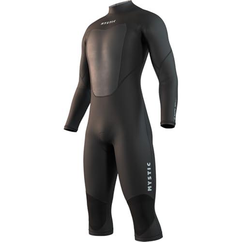 Mystic Sport acquatici - Surf KiteSurf & Windsurf Mens Brand 3/2mm Long Arm Short Leg Back Zip Muta - Nero
