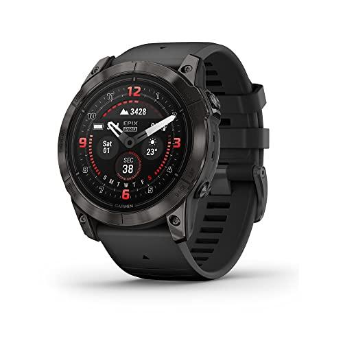 Garmin epix Pro (Gen 2) Sapphire Edition, 51 mm, smartwatch ad alte prestazioni, tecnologia di allenamento avanzata, torcia integrata, nero
