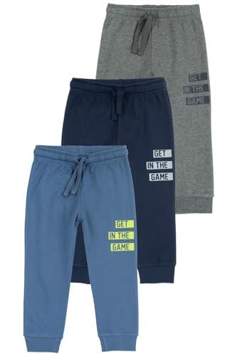 Chicco, Set 3 Pantaloni Lunghi in Felpa Leggera, Bambini e Ragazzi, Multicolor, 4 Anni