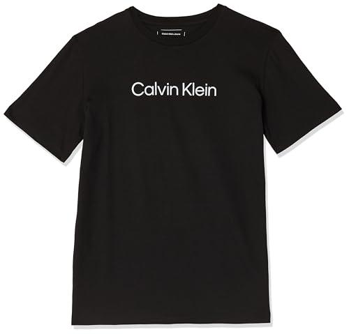 Calvin Klein Inst. Logo SS T-Shirt Iu0iu00682 Maglietta S/S, Black (CK Black), 14 Anni Unisex-Adulto