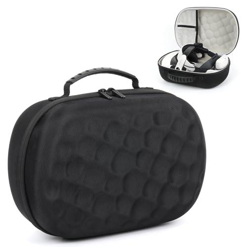 Growalleter custodia per Oculus/Meta Quest 3, viaggio Quest 3, cuffie VR Meta Quest 3, compatibile con la maggior parte delle cinghie VR sul mercato, custodia nera