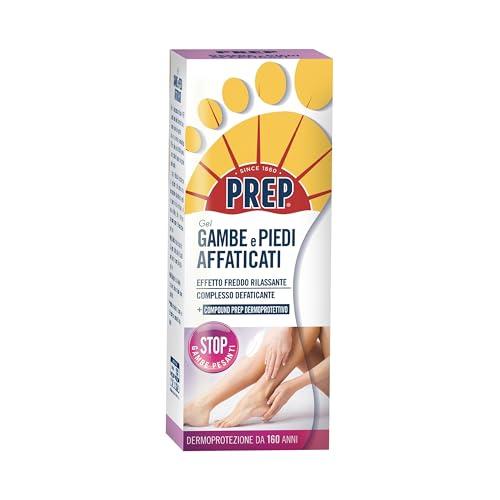 Prep, Gel Gambe e Piedi Affaticati, Gel Effetto Freddo Rilassante, Azione Defaticante e Rinfrescante per Gambe e Piedi Pesanti, a Base di Alga Clorella, Aloe Biologico e Mentolo, Formato 125 ml