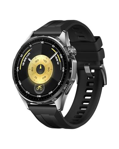 HUAWEI WATCH GT 6 GPS 46mm Smartwatch, Display AMOLED da 1,47 pollici, Fino a 21 giorni, Ciclismo, Oltre 100 Modalità Sportive, iOS e Android, Pagamento NFC, Monitoraggio della Salute, Nero