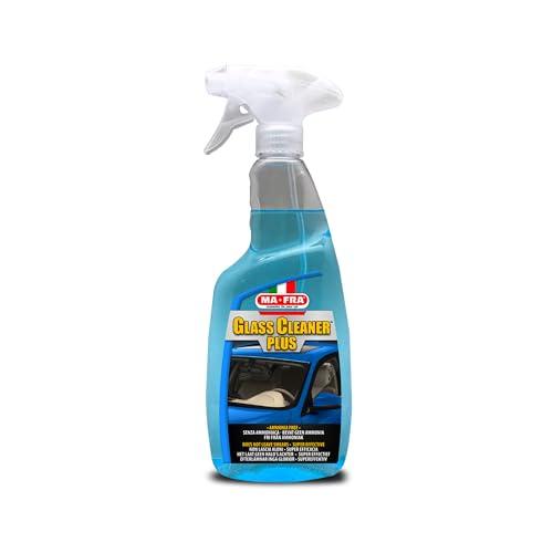 MAFRA, Glass Cleaner Plus, Pulitore Vetri Auto, Rimuove Sporco Ostinato da Finestrini, Parabrezza, Lunotto e Schermi Navigatori. Senza Ammoniaca e Non lascia Aloni, 750ml