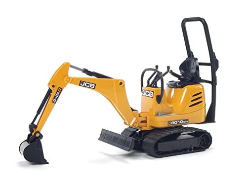 bruder 62002 - Microescavatore JCB 8010 CTS con operaio, veicolo da costruzione, miniescavatore, figura giocattolo