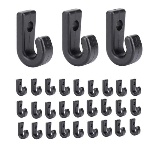 Ganci a J per Kayak,30 PCS Kayak Ancoraggio Ganci J Ganci Nylon Nero Ganci di Ancoraggio Sostituzione per Barca Sostituzione Maniglie per Kayak Maniglie per Trasporto
