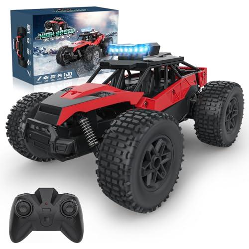 Macchina Telecomandata Offroad Monster Truck, Macchinina Radiocomandata Auto RC Car Veloce 22 KM/H 2.4GHz Giochi Bambini 6 7 8 9 10 11 12 Anni Gioco Bimbi Regalo Compleanno Giocattolo Veicolo