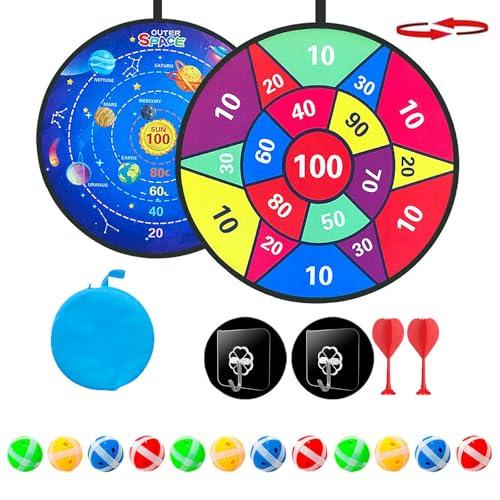 Bersaglio per Bambini, Gioco Freccette Bambini 72cm,Bersaglio Freccette Pieghevole Doppia Faccia Freccette, Giochi per Freccette per Bambini Giocattolo Ragazzo Ragazza e Adulto