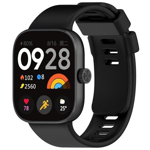 Wownadu Cinturino Compatibile per Xiaomi Redmi Watch 4 / Redmi Watch 5, Compatibile per Xiaomi Band Smart 8 Pro / 9 Pro Cinturini, Cinturino Silicone di Morbido Traspirante Nero